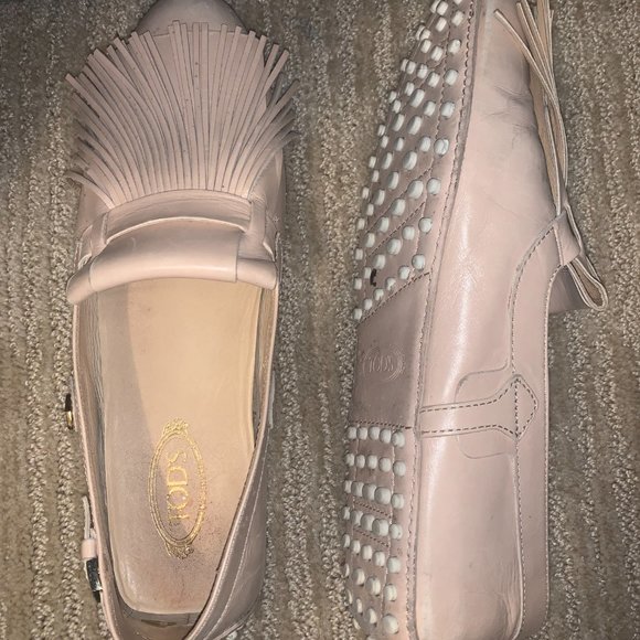Tod Fringe Light Pink Flats - Picture 5 of 5